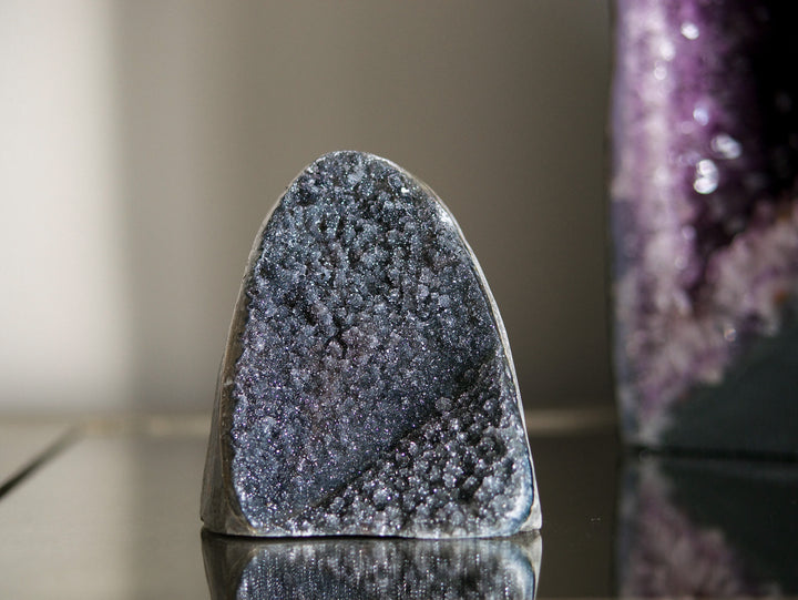 Black Amethyst Galaxy Cut Base