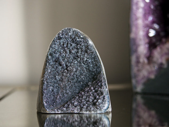 Black Amethyst Galaxy Cut Base