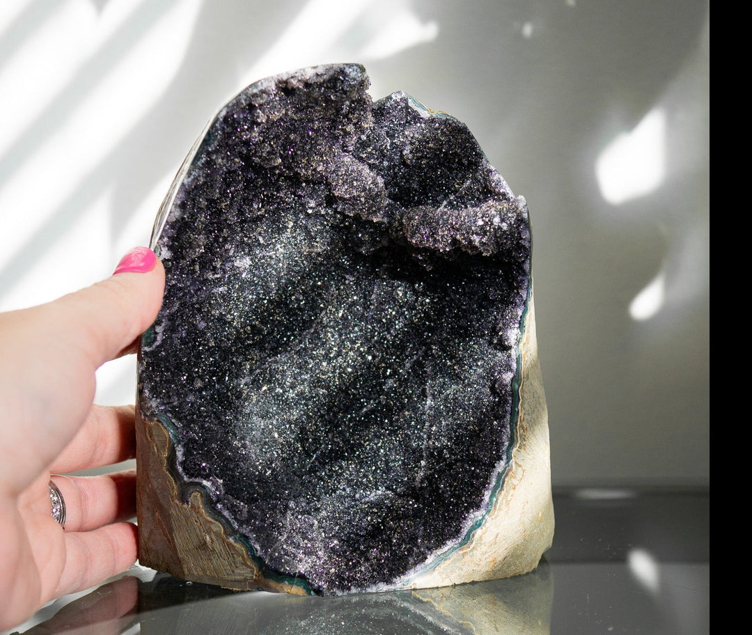 Premium Black Amethyst Cut Base