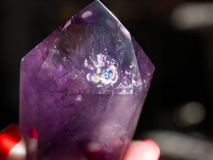 Ametrine (Amethyst & Citrine) Point with Phantoms