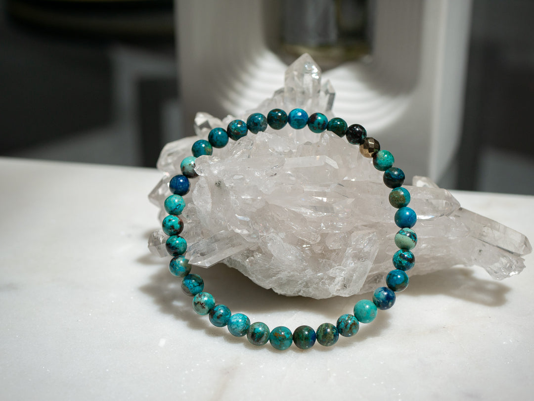 AAA Chrysocolla Azurite Malachite Bracelet | Transformational Insights