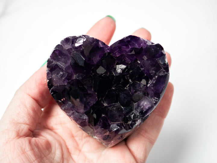 Premium Chunky Amethyst Heart