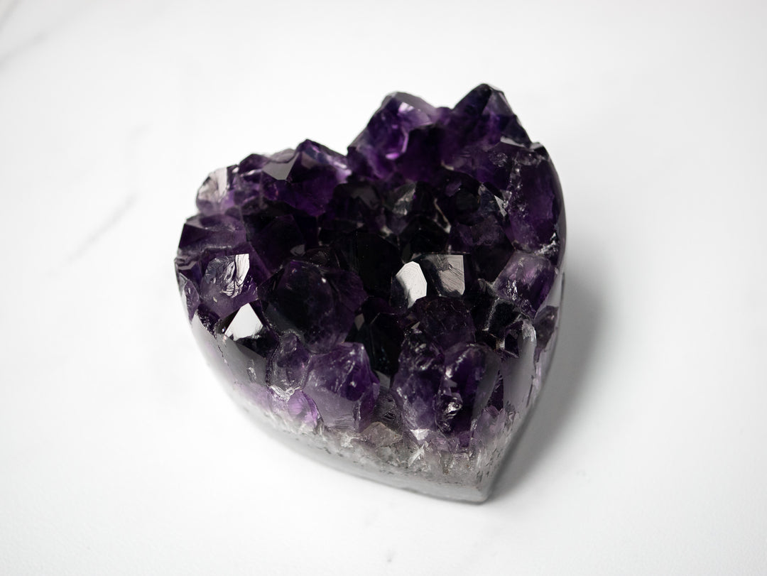 Premium Chunky Amethyst Heart