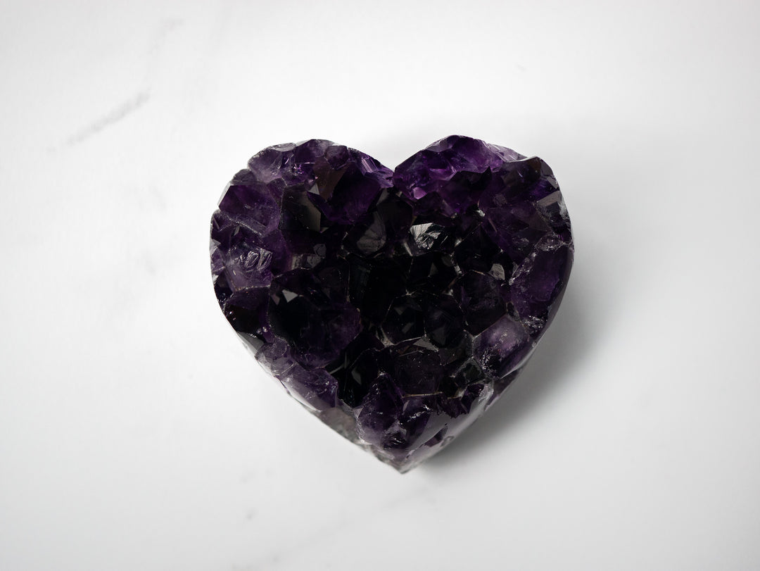 Premium Chunky Amethyst Heart