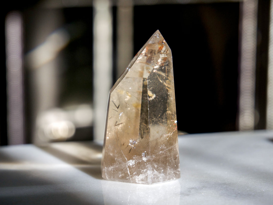 Premium Grade Natural Citrine with Rutile Point