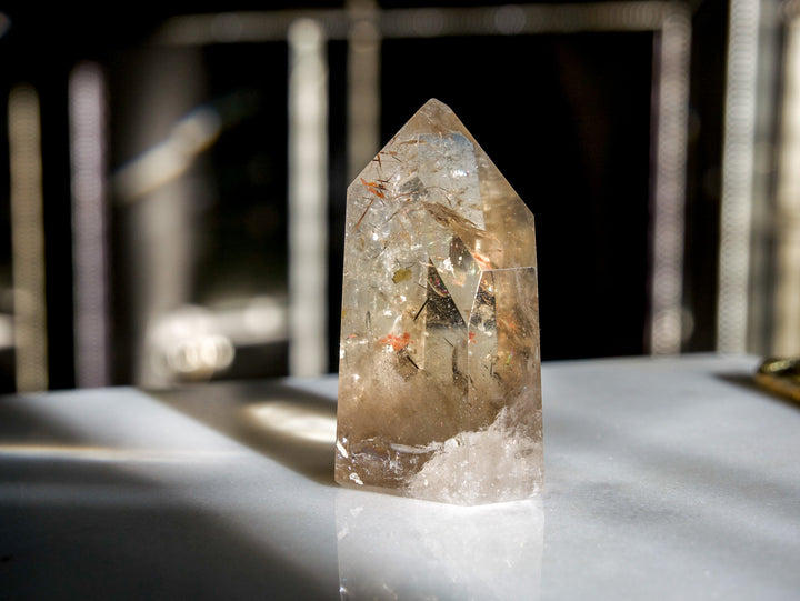 Premium Grade Natural Citrine with Rutile Point