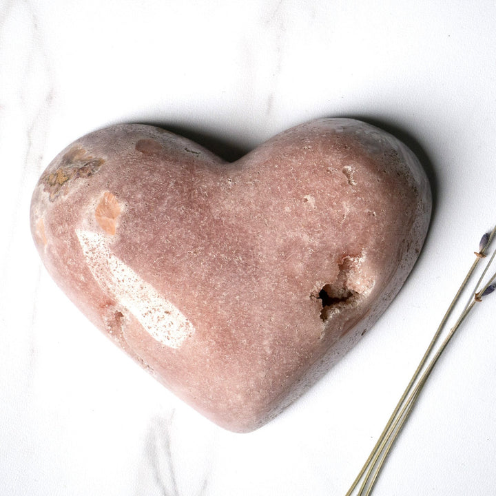 Druzy Pink Amethyst Heart