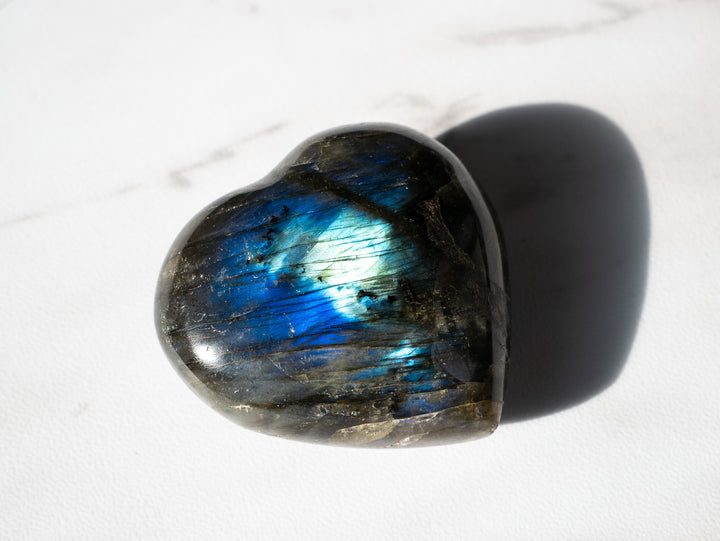 Labradorite Heart