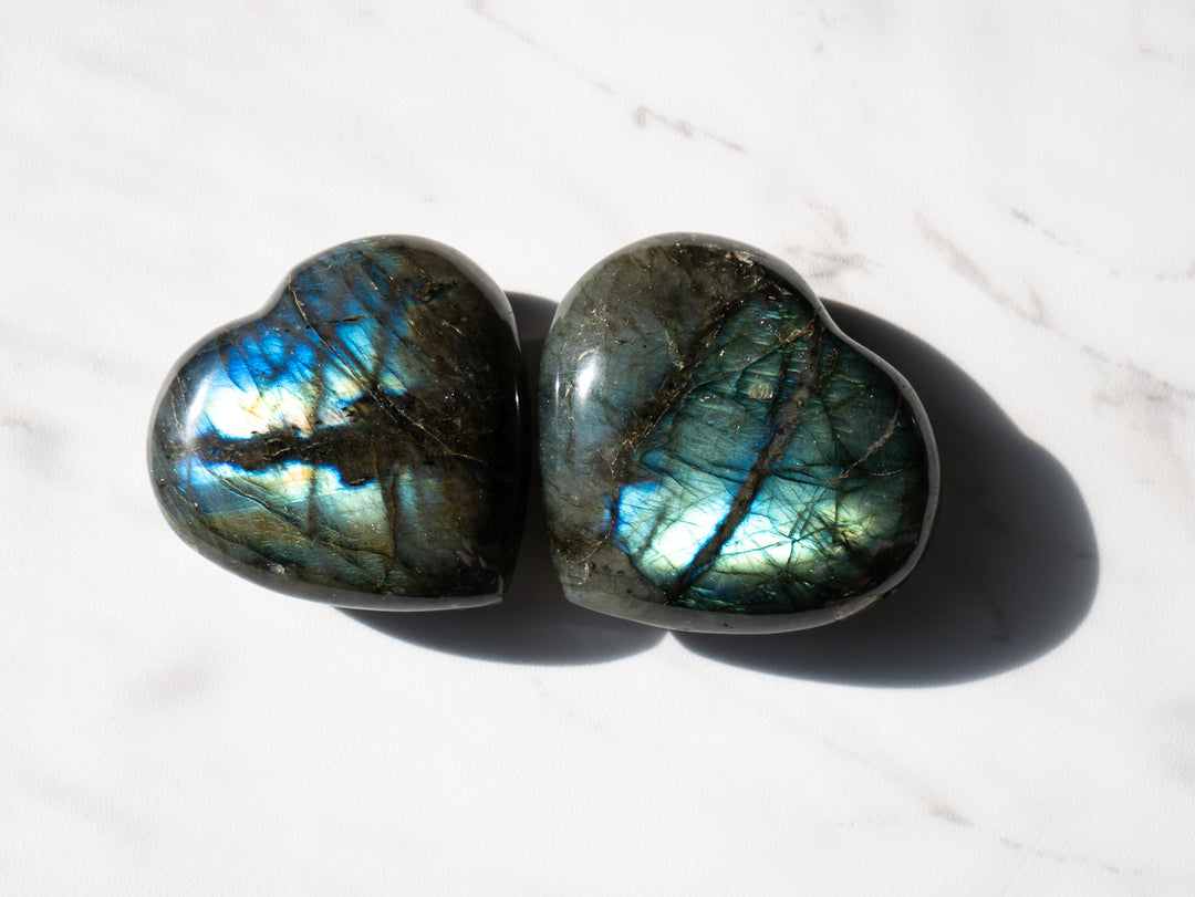 Labradorite Heart