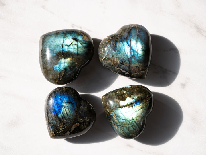 Labradorite Heart