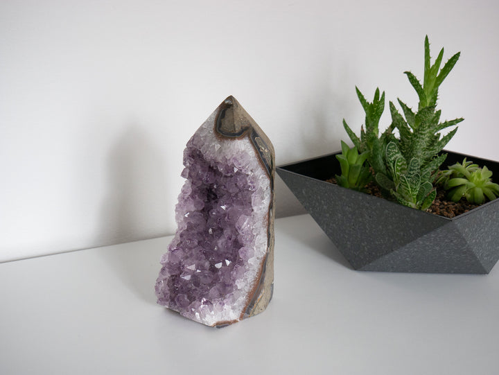 Large Amethyst & Agate Tower Geode