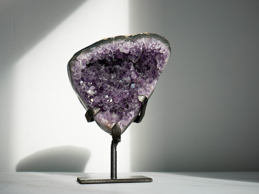 Amethyst on Metal Stand