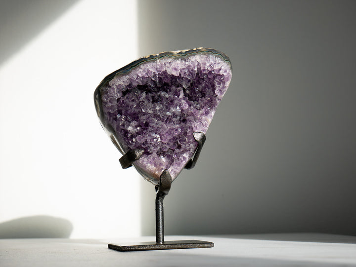 Amethyst on Metal Stand