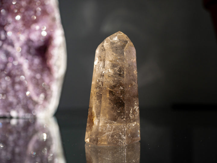 Smoky Citrine with Golden Rutile Point