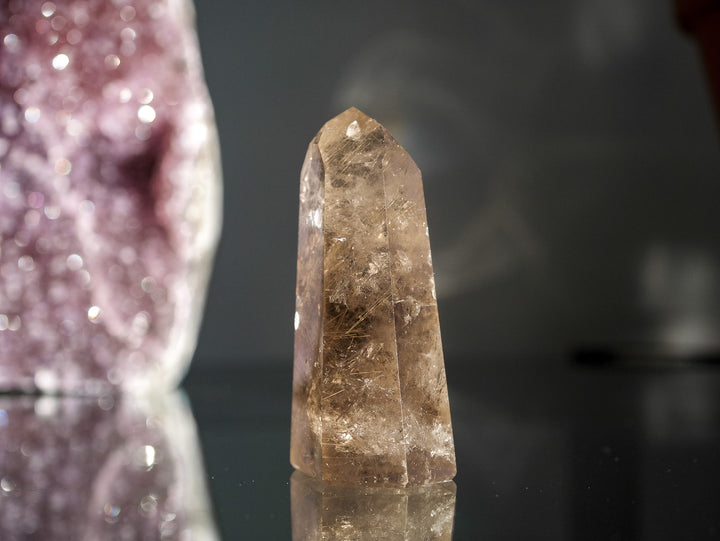 Smoky Citrine with Golden Rutile Point