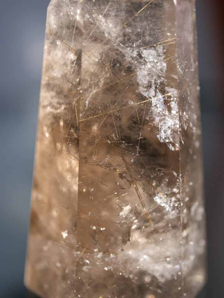 Smoky Citrine with Golden Rutile Point