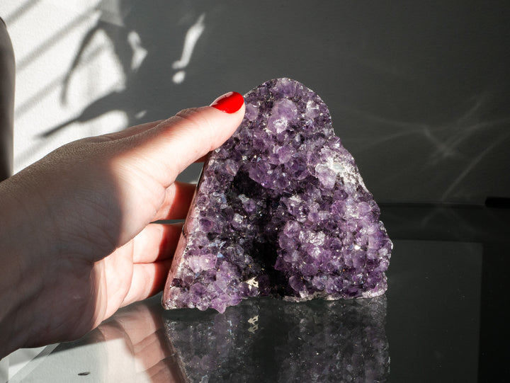 Premium Uruguayan Amethyst Cut Base