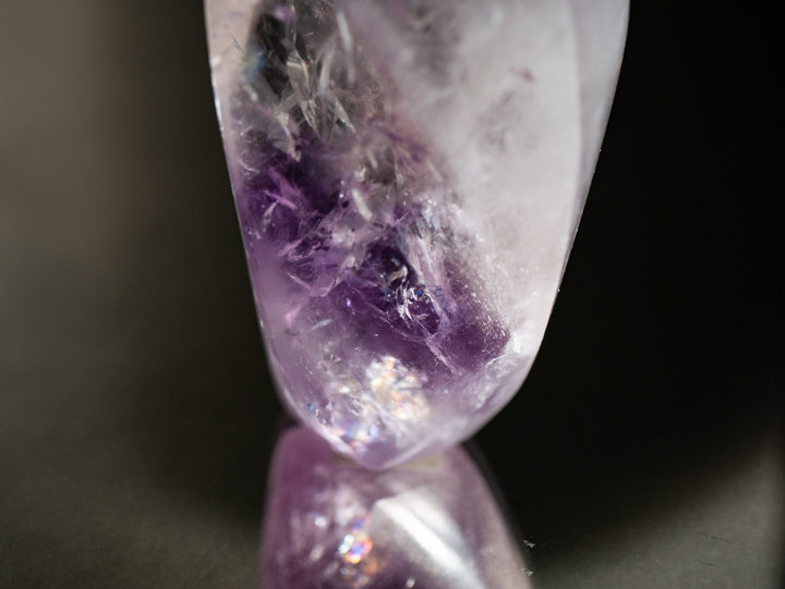 Petite Amethyst Flame with Phantoms and Rainbows