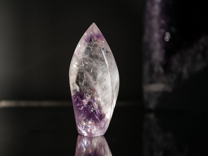 Petite Amethyst Flame with Phantoms and Rainbows