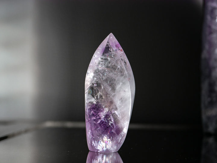 Petite Amethyst Flame with Phantoms and Rainbows