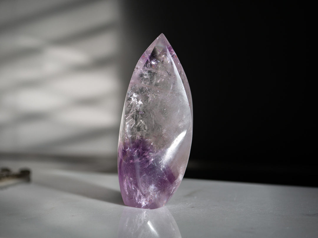 Petite Amethyst Flame with Phantoms and Rainbows