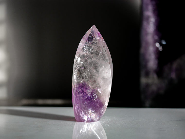 Petite Amethyst Flame with Phantoms and Rainbows