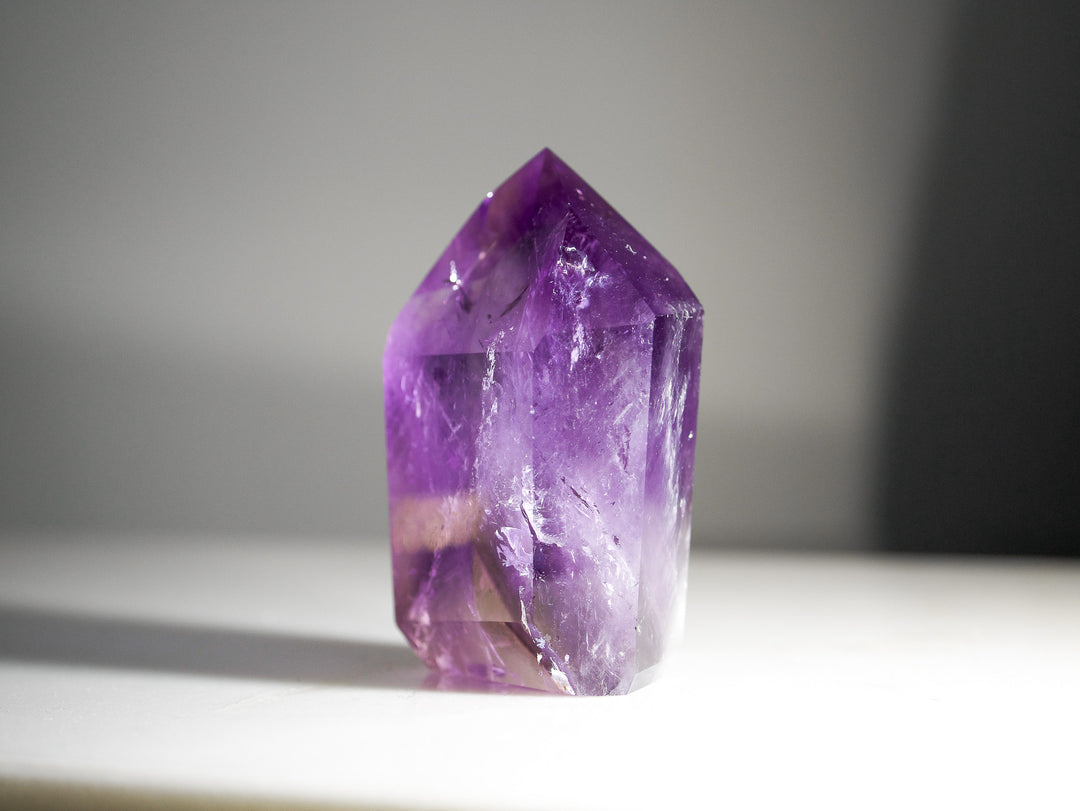 Ametrine (Amethyst & Citrine) Point with Phantoms