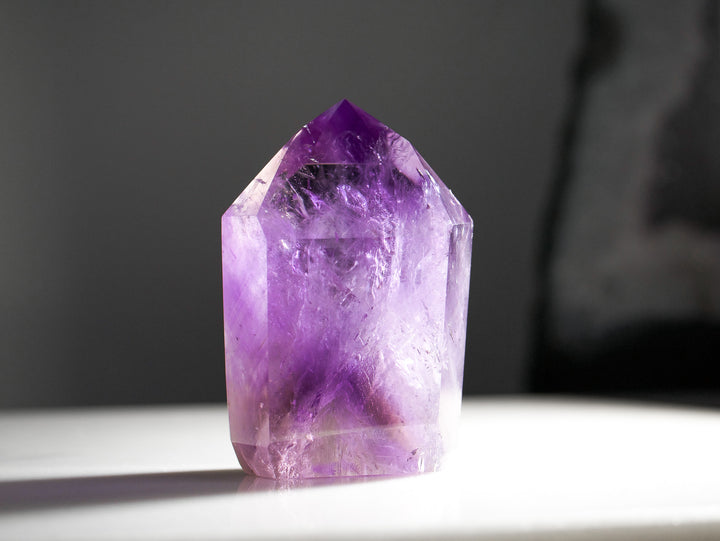 Ametrine (Amethyst & Citrine) Point with Phantoms