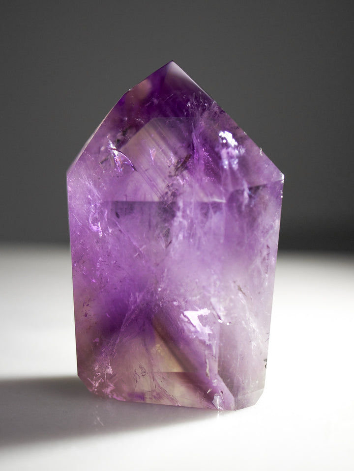 Ametrine (Amethyst & Citrine) Point with Phantoms