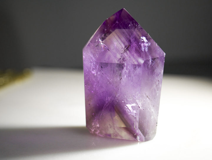 Ametrine (Amethyst & Citrine) Point with Phantoms