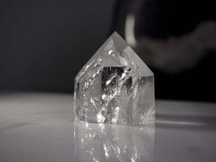 Quartz Point with Stunning Rainbow Inclusions