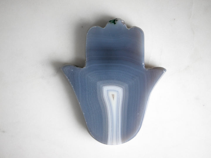 Natural Geode Agate Hamsa