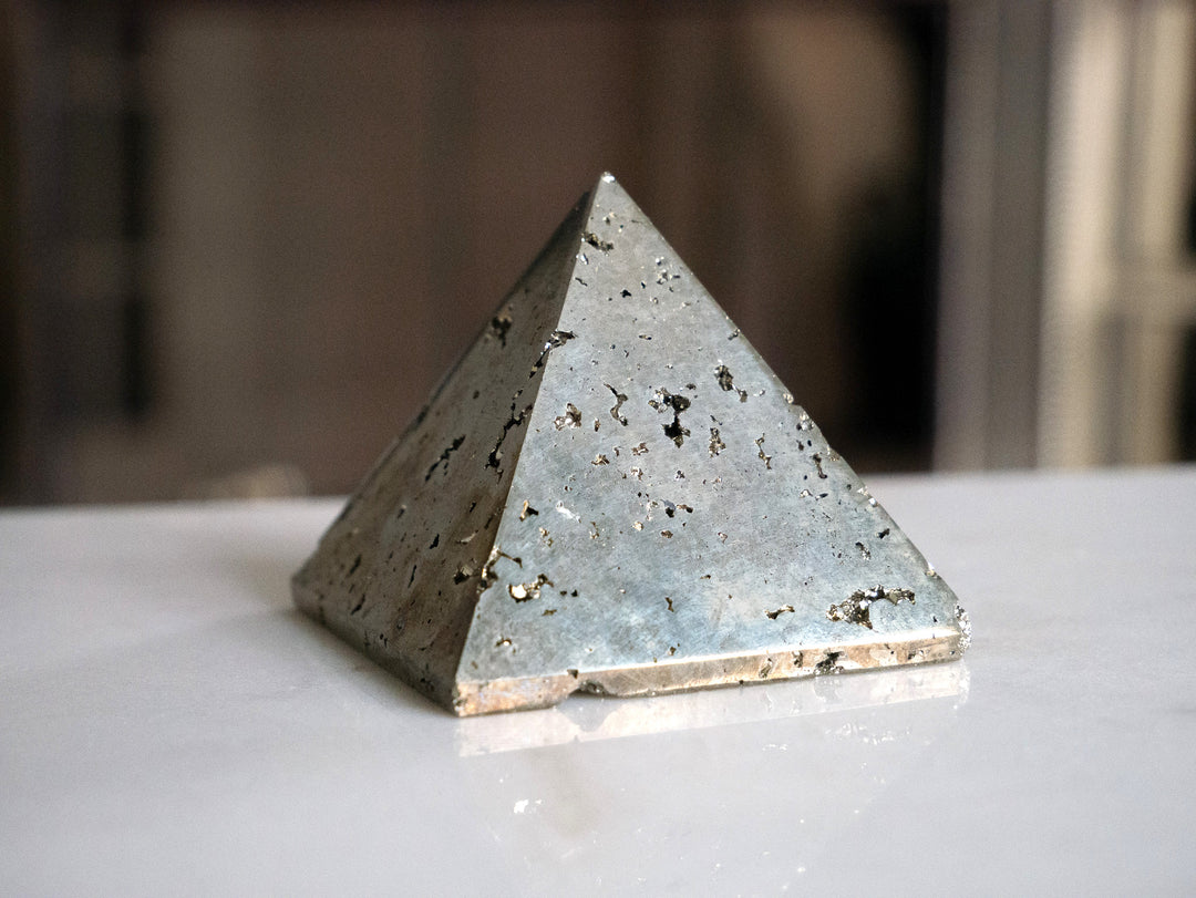 2" Pyrite Pyramid | Protection Stone