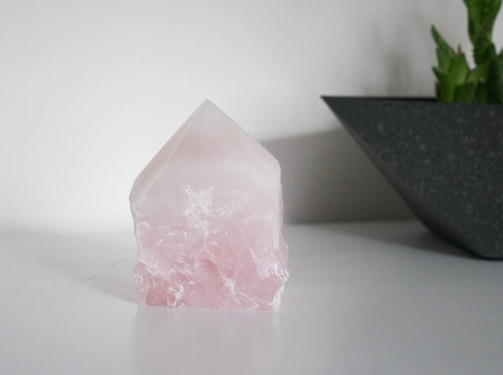 Rose Quartz 3.5" Half Polished Point