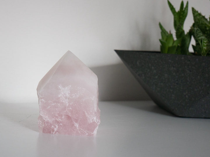 Rose Quartz 3.5" Half Polished Point