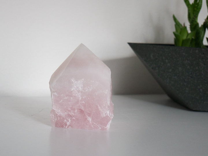 Rose Quartz 3.5" Half Polished Point