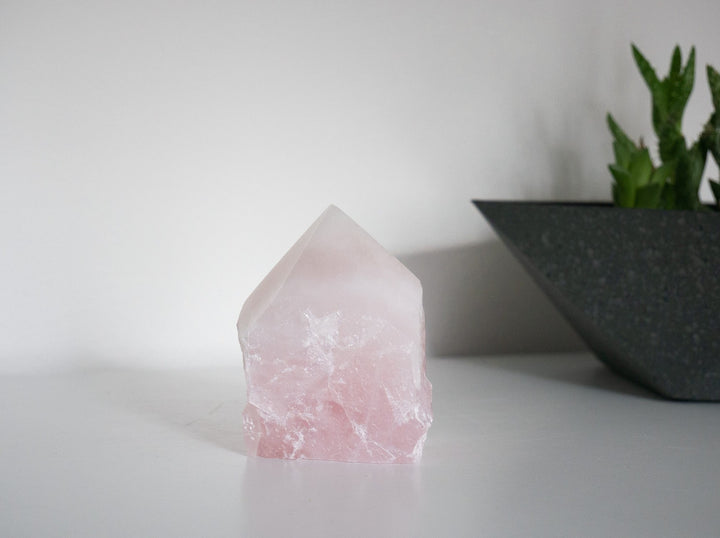 Rose Quartz 3.5" Half Polished Point