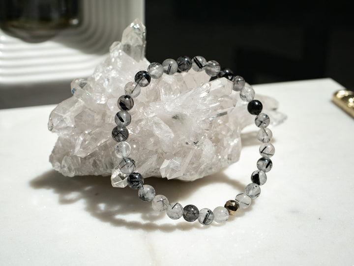 Tourmaline in Clear Quartz Bracelet