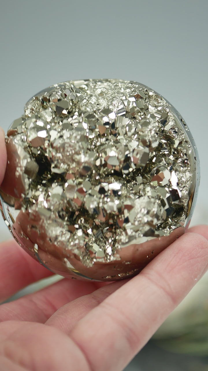 2.5" Pyrite Geode Sphere