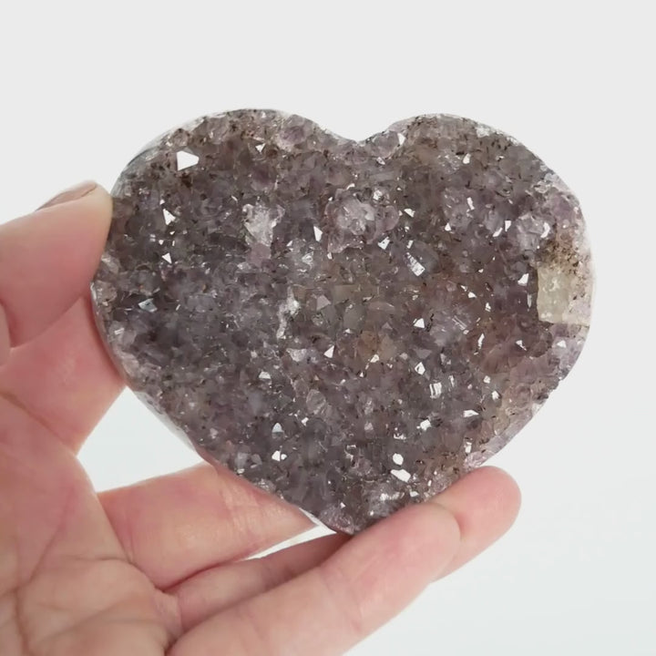 Amethyst Heart with Calcite  - Option 1