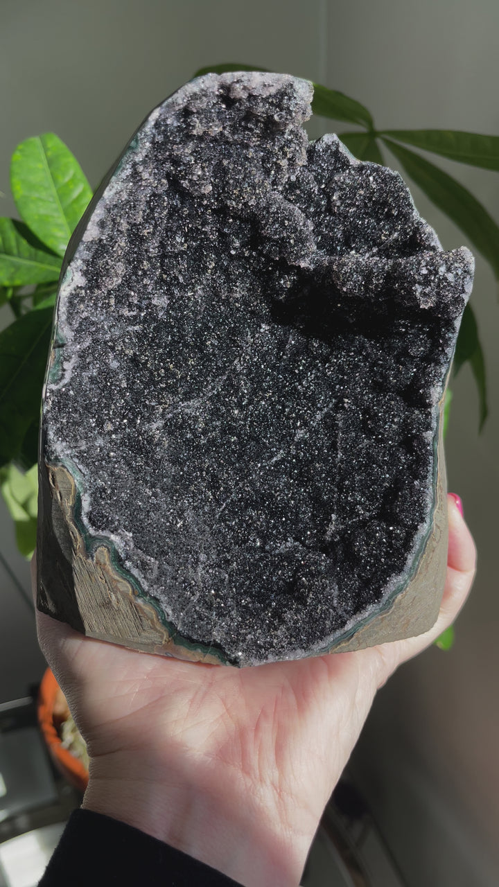 Premium Black Amethyst Cut Base