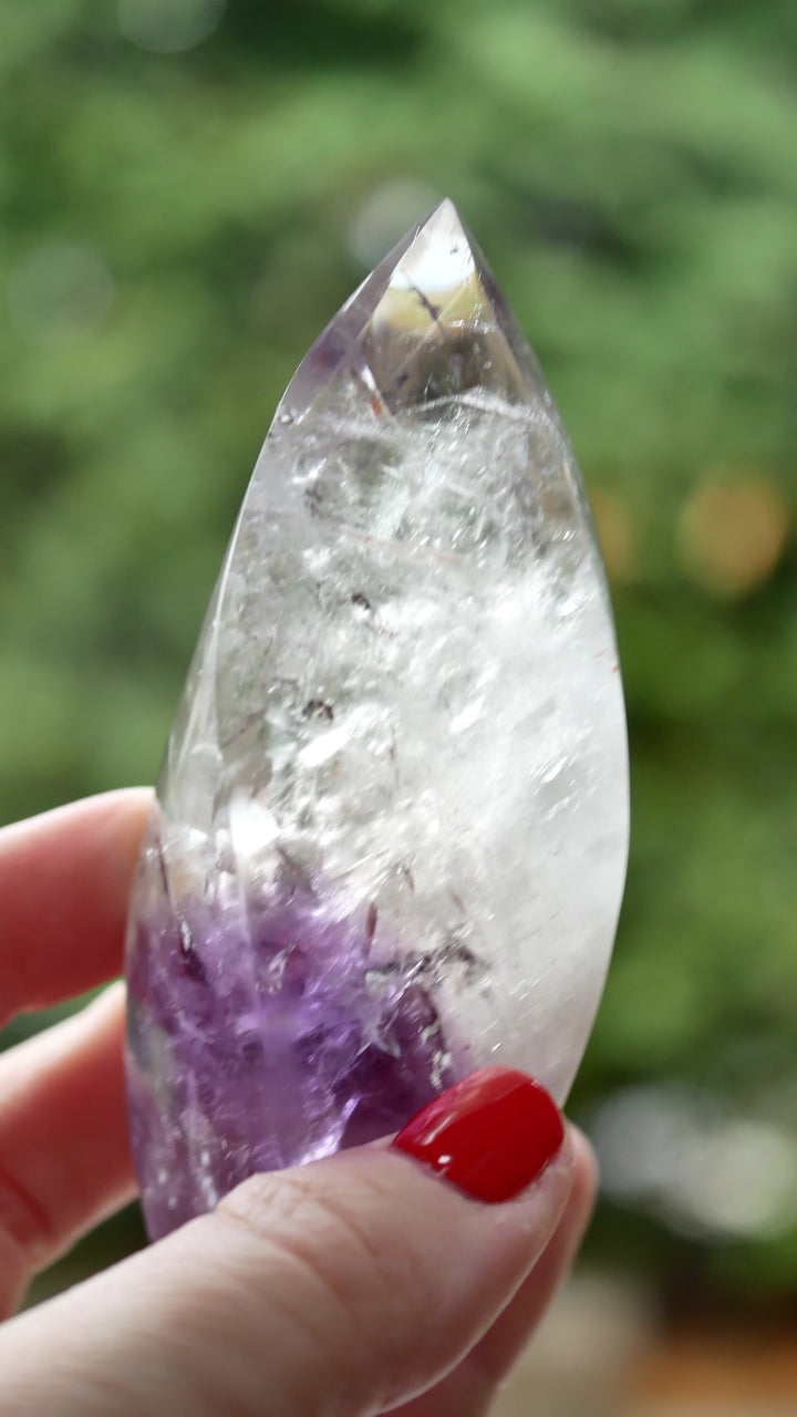 Petite Amethyst Flame with Phantoms and Rainbows