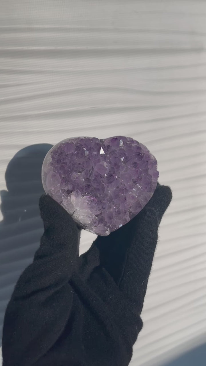 Amethyst Crystal Heart