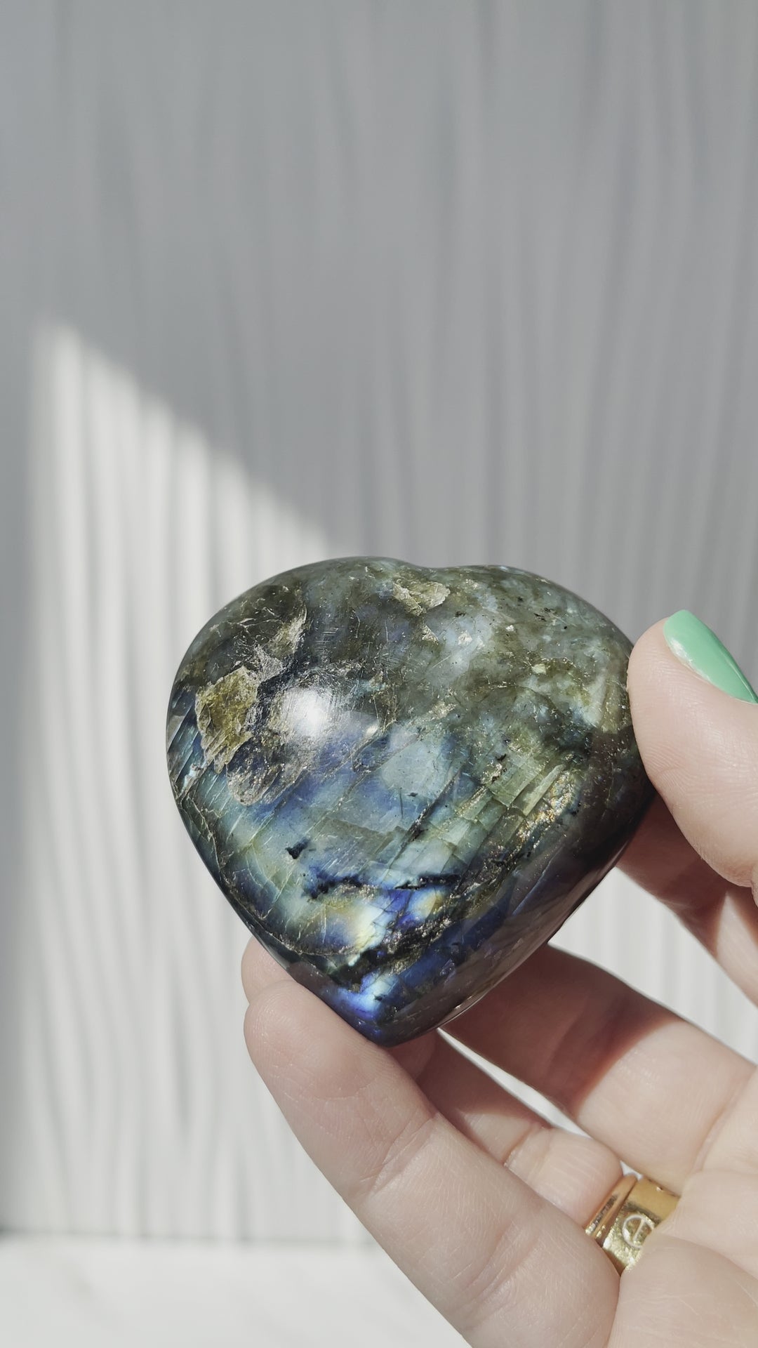 Labradorite Heart