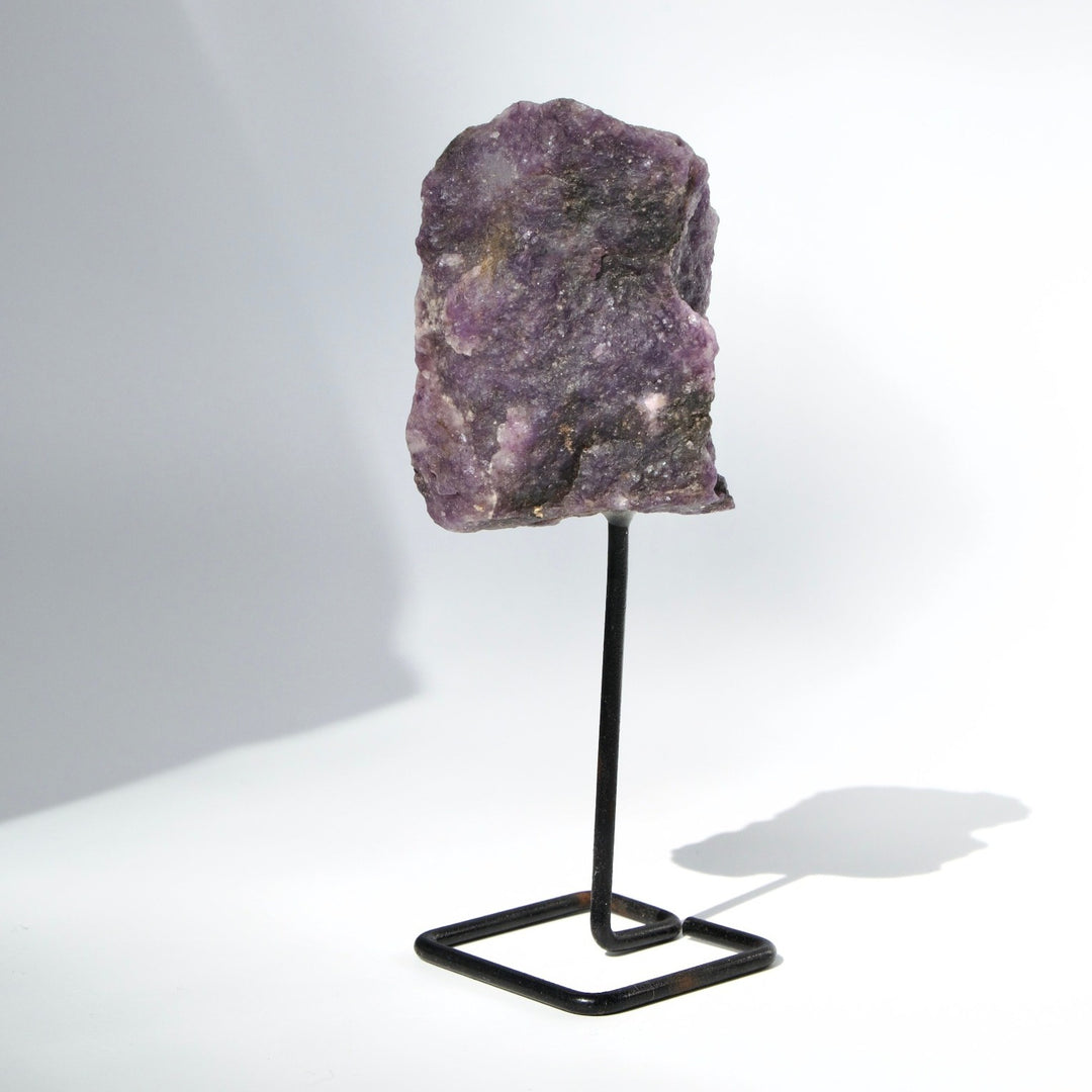 Lepidolite on Metal Stand