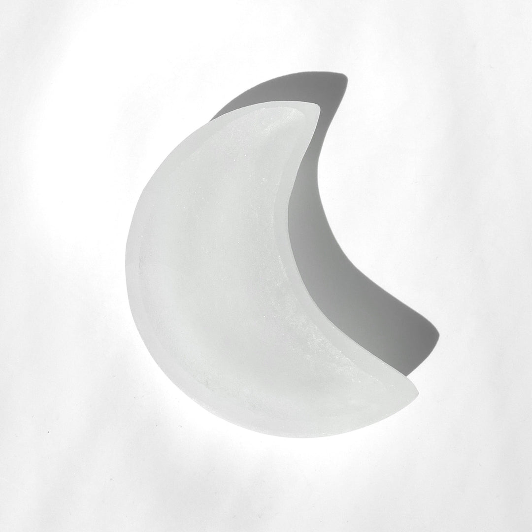 Selenite Crescent Moon Shaped Bowl